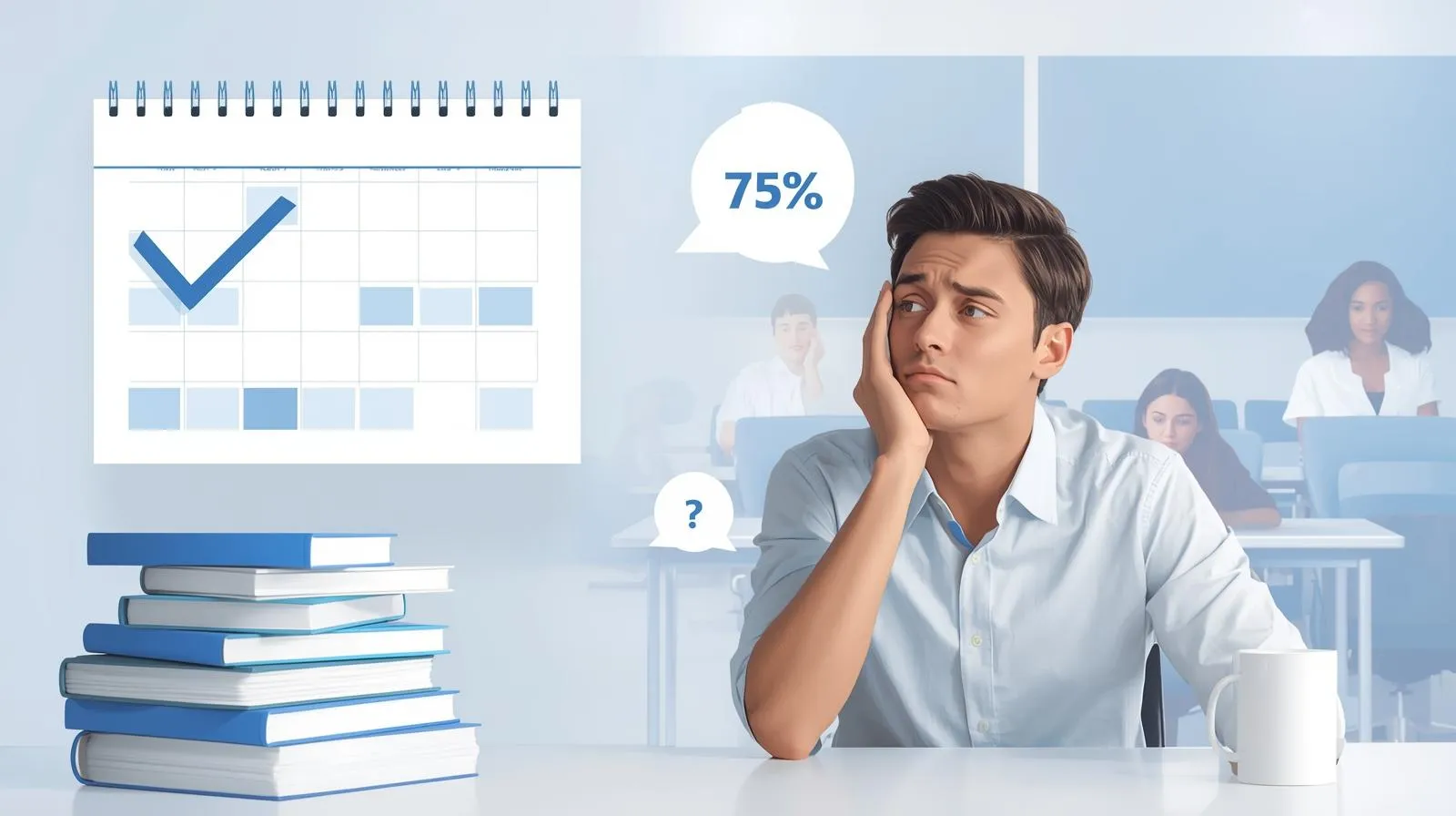 How many holidays can I take for 75 attendance